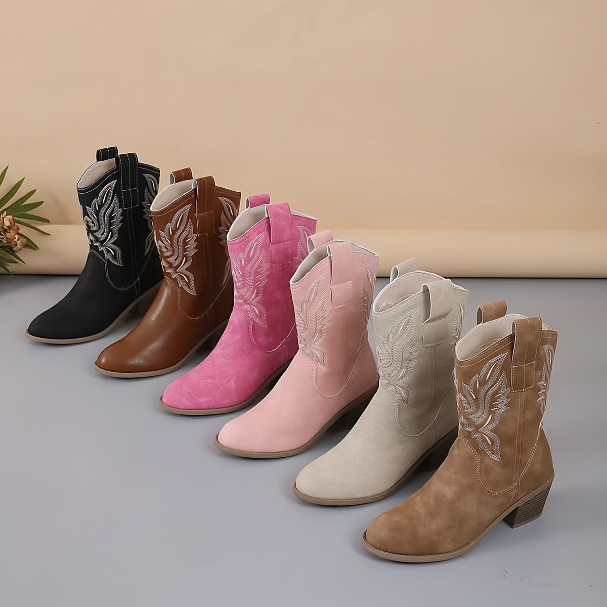 Botas Vaqueras De Mujer - Temu