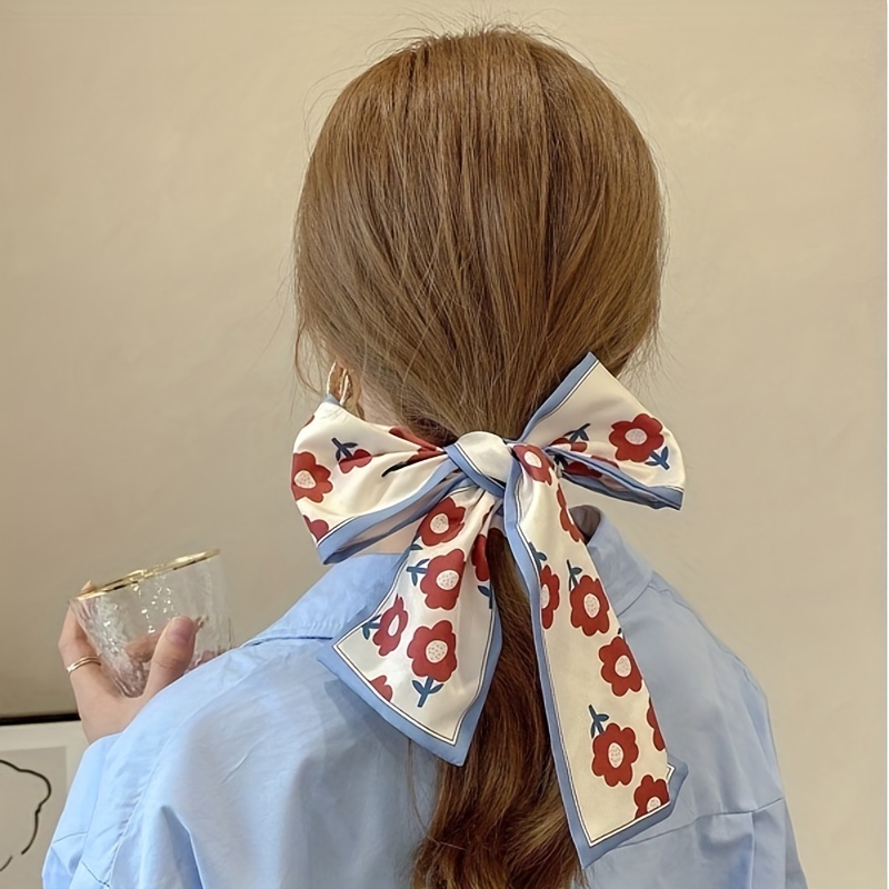 Cherry Pattern Headscarf Silky Scarf Retro Hair Accessories Headband