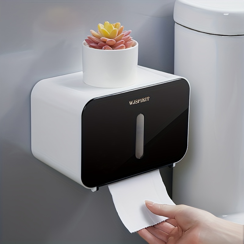 Toilet Paper Holder Bathroom Space saving Tissue Box Elegant - Temu