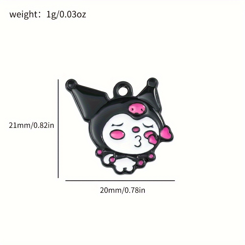 10pcs Sanrio Charms for Jewelry Making Hello Kitty My Melody Kuromi  Kuromilawi Cartoon DIY Pendant Wholesale Supplies