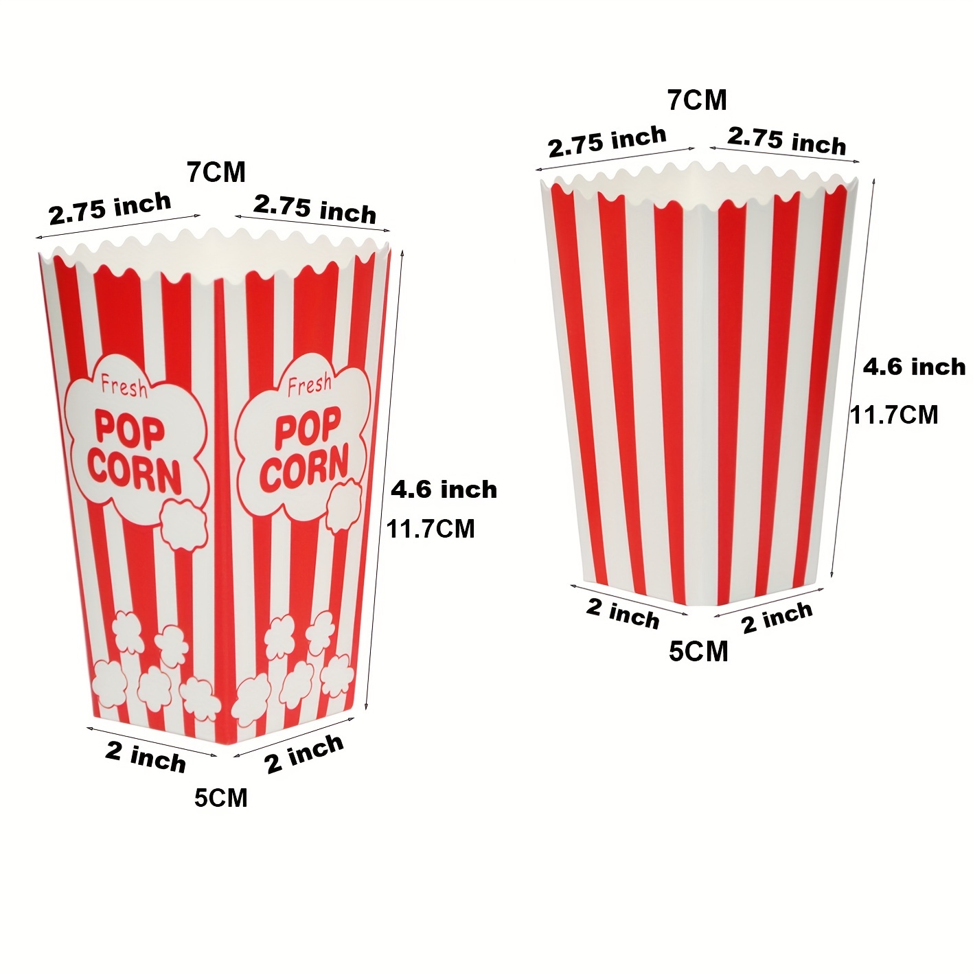 Cubo Palomitas, 2,8L, Plástico sin BPA, 18x12,7x18 cm (Fresh Popcorn)