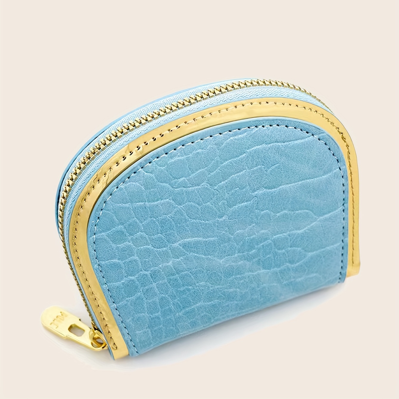 Crocodile Patterned Sky Blue Pu Leather Long Wallet With Multiple Card  Slots, Coin Pocket & Student Id Holder