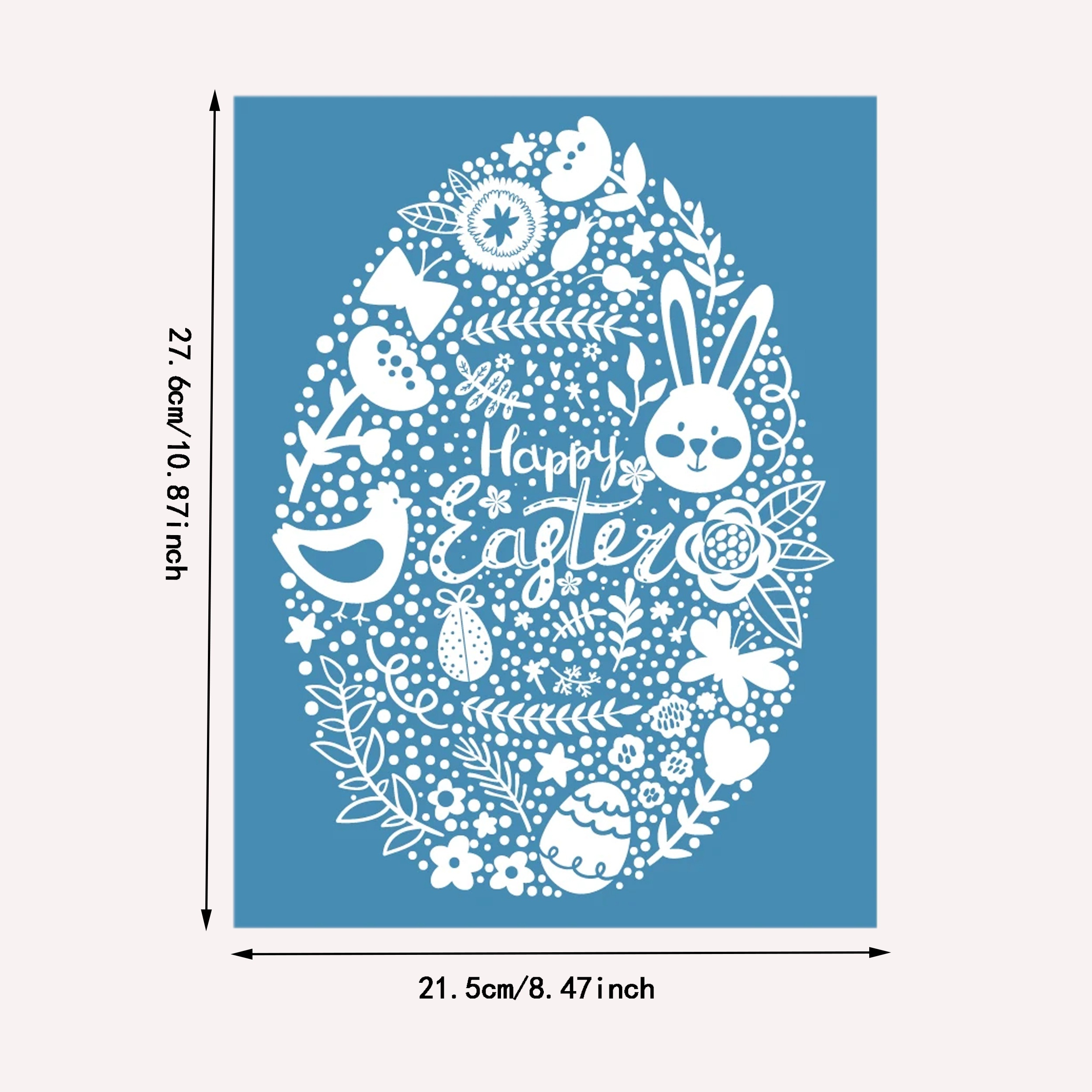Happy Easter Stencils For Painting On Wood Reusable Art - Temu