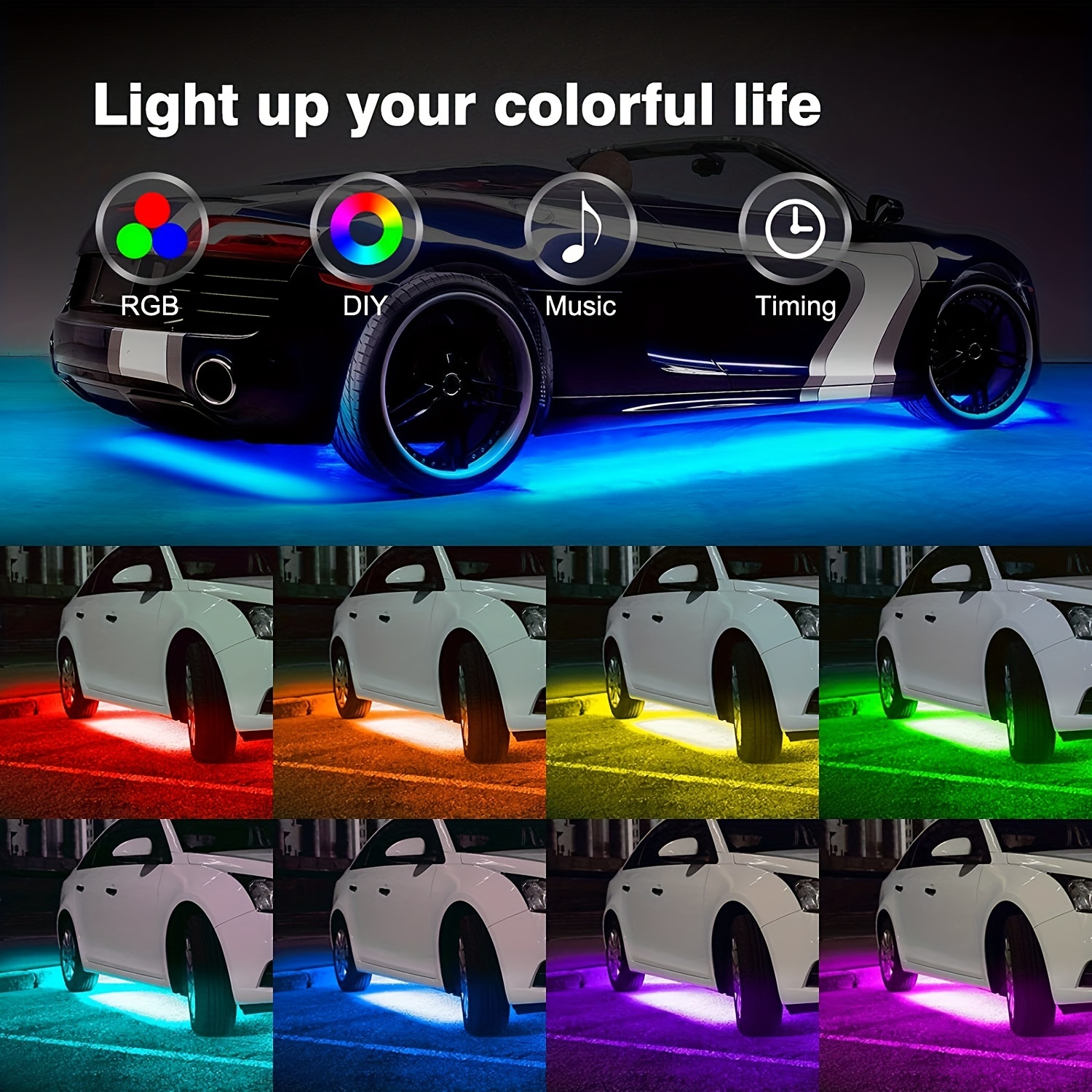 RoadPower Car Music LED Ambient Light Model : RP-STRIP-12 Follow