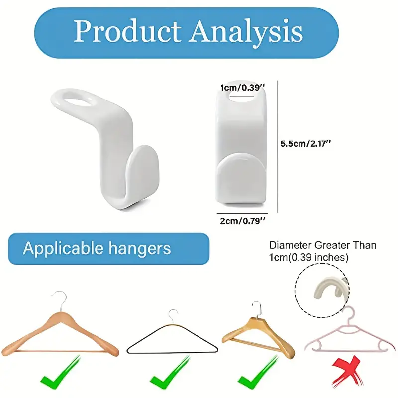 Clothes Hanger Connector Hooks Durable Heavy Duty Hooks For - Temu