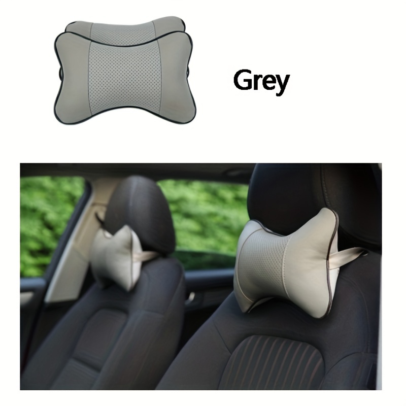 Universal Car Neck Pillows Both Side Pu Leather Pack Headrest For