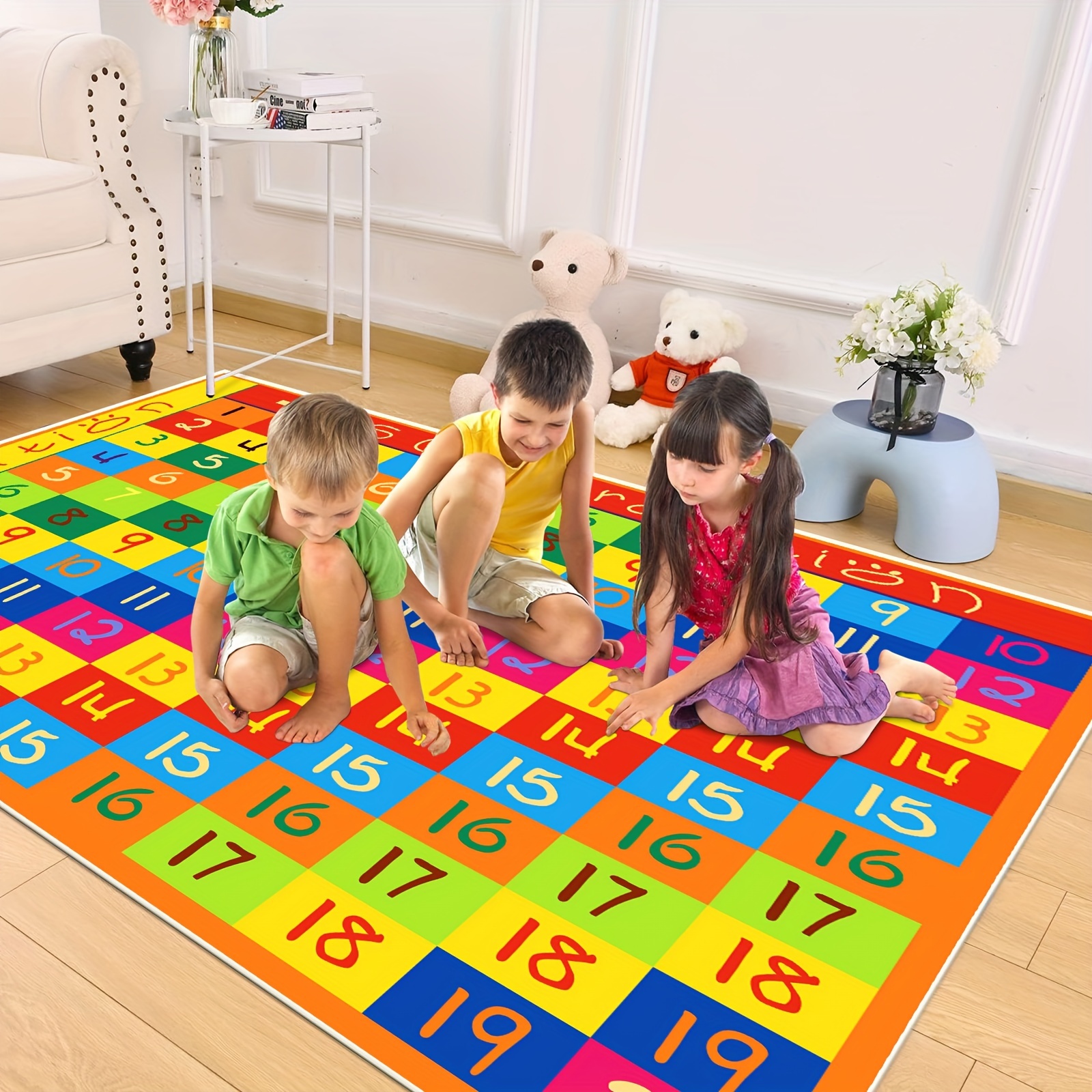 Noahas Alfombra de área para dormitorio de niñas, alfombras esponjosas  súper suaves para habitación de los niños, habitación del bebé, bonita  alfombra
