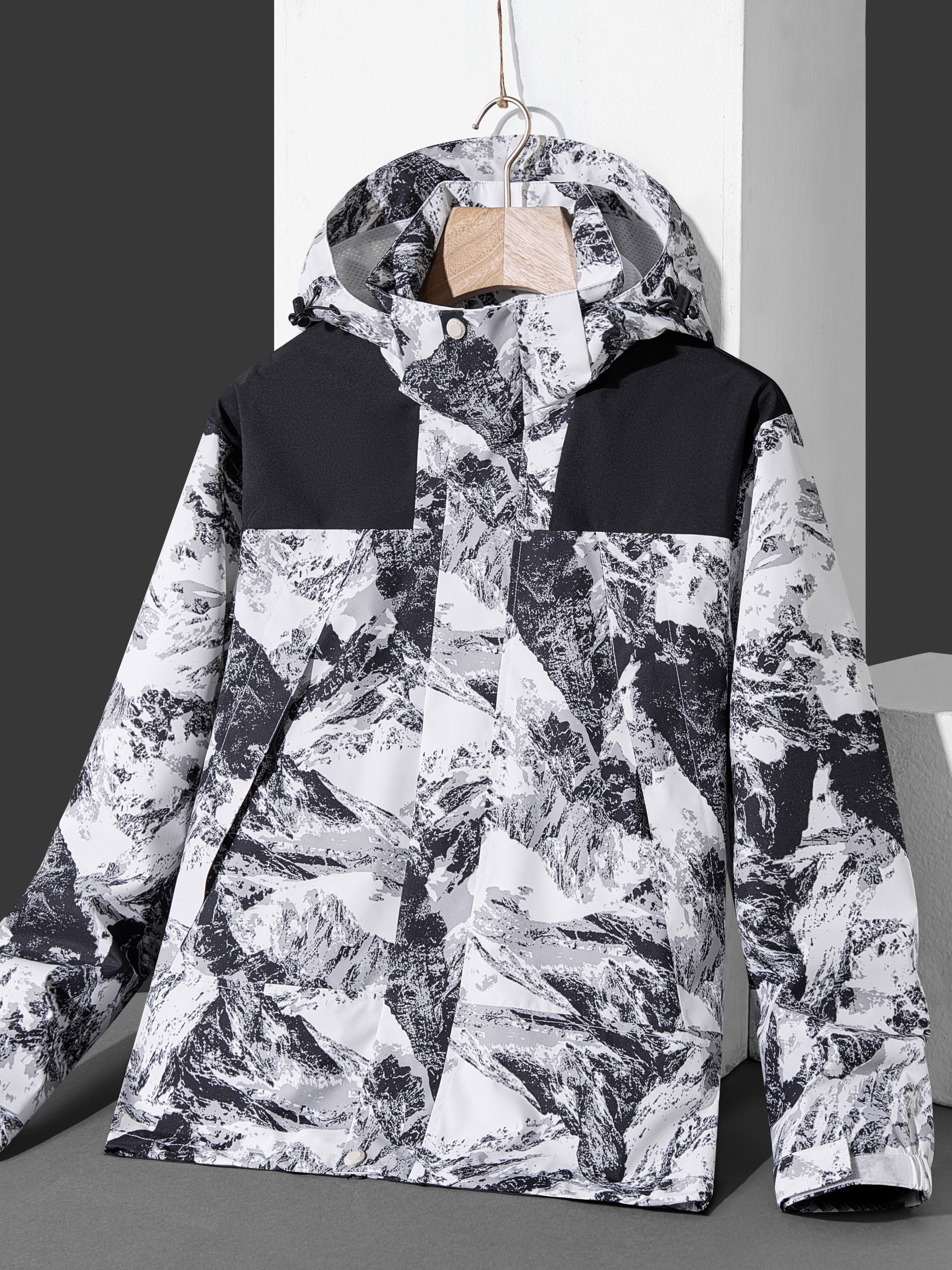 LADIES SKI JACKET - WHITE/MULTICOLOR 