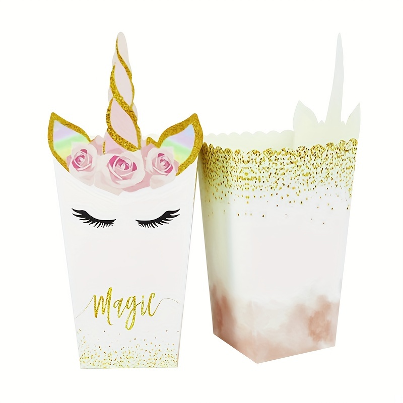 Magic Unicorn Party Gift Box Unicorn Party Popcorn Candy - Temu