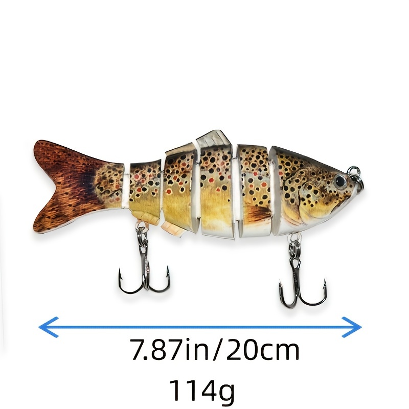 5inch 7inch 2.29oz/65g 2 Segment Fishing Lure Swimbait Crankbait Hard Bait  Lifelike Trout Muskellunge Outdoor Products