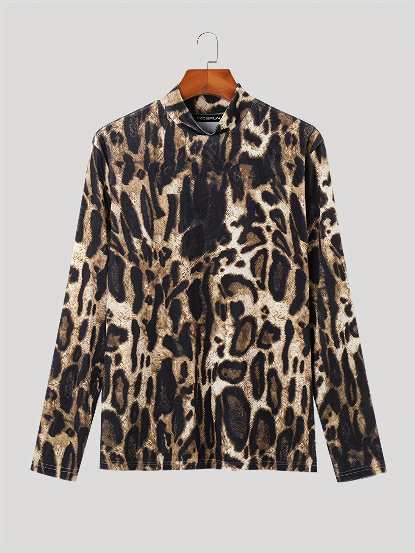 Leopard print hot sale turtleneck mens