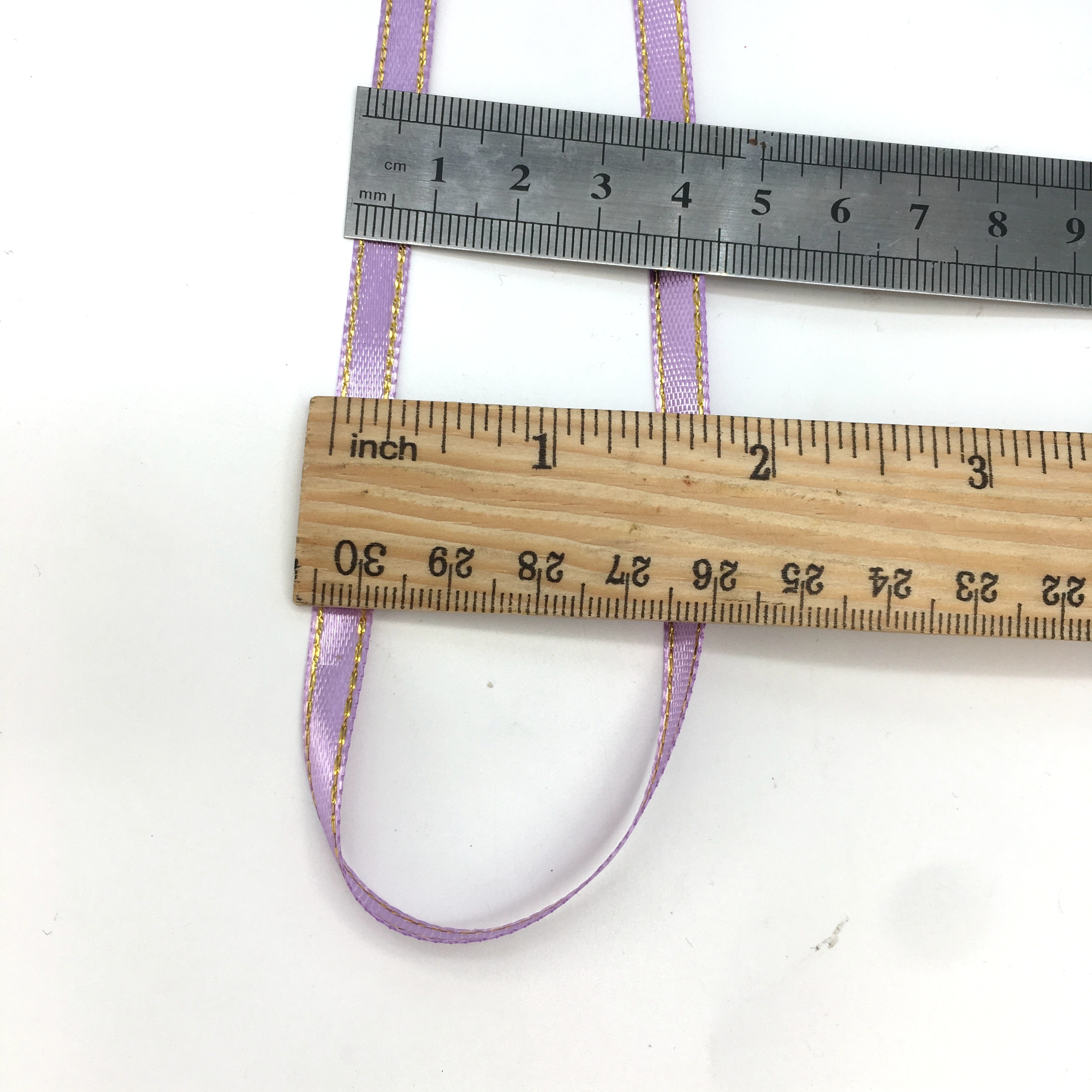 Measuring tape ribbon ruler ribbon in black printed on 1 white woven  ribbon, 10 yards