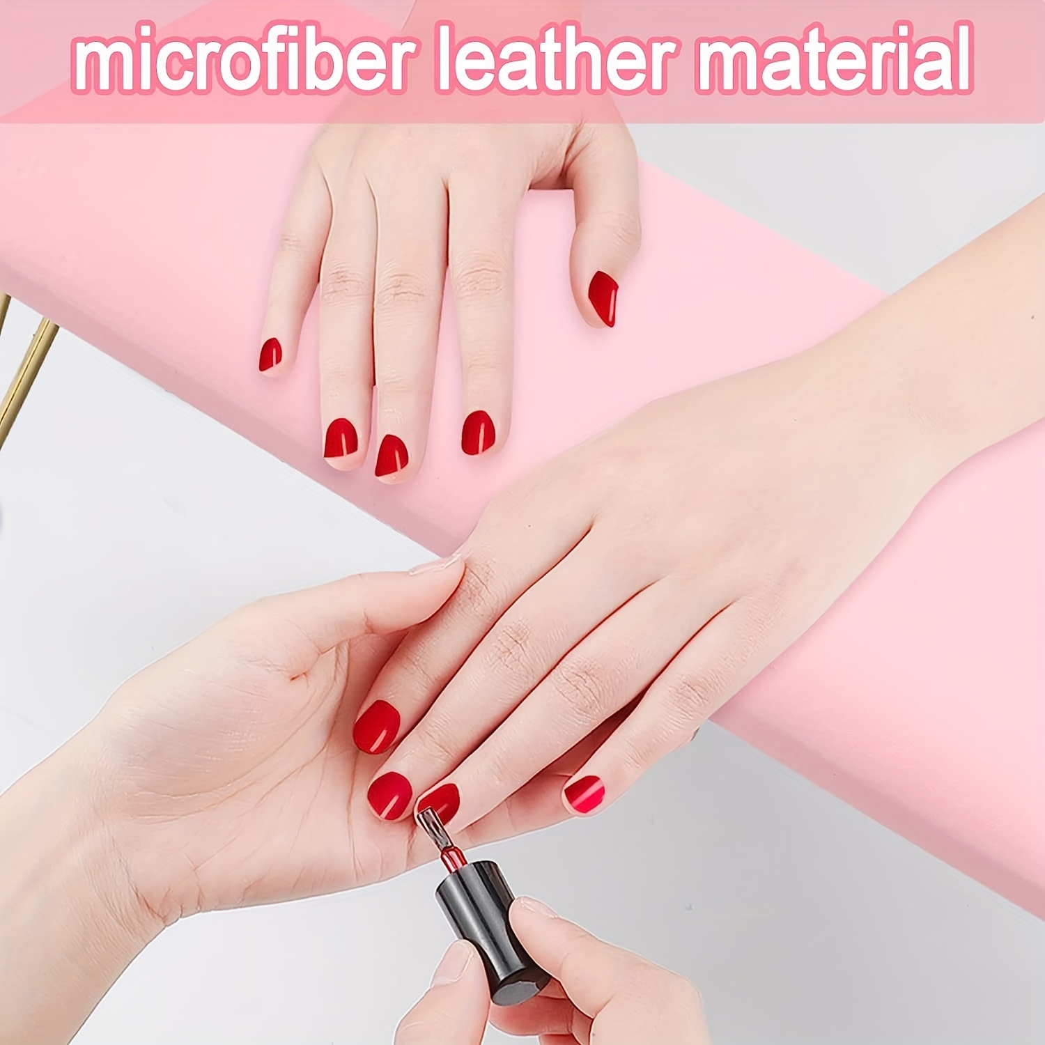 Nail Art Hand Pad Hand Holder Comfortable Easy Clean Leather - Temu