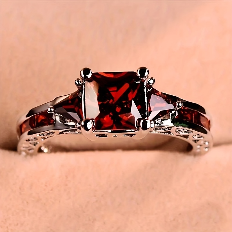 Men's Zircon Ring, Elegant Design