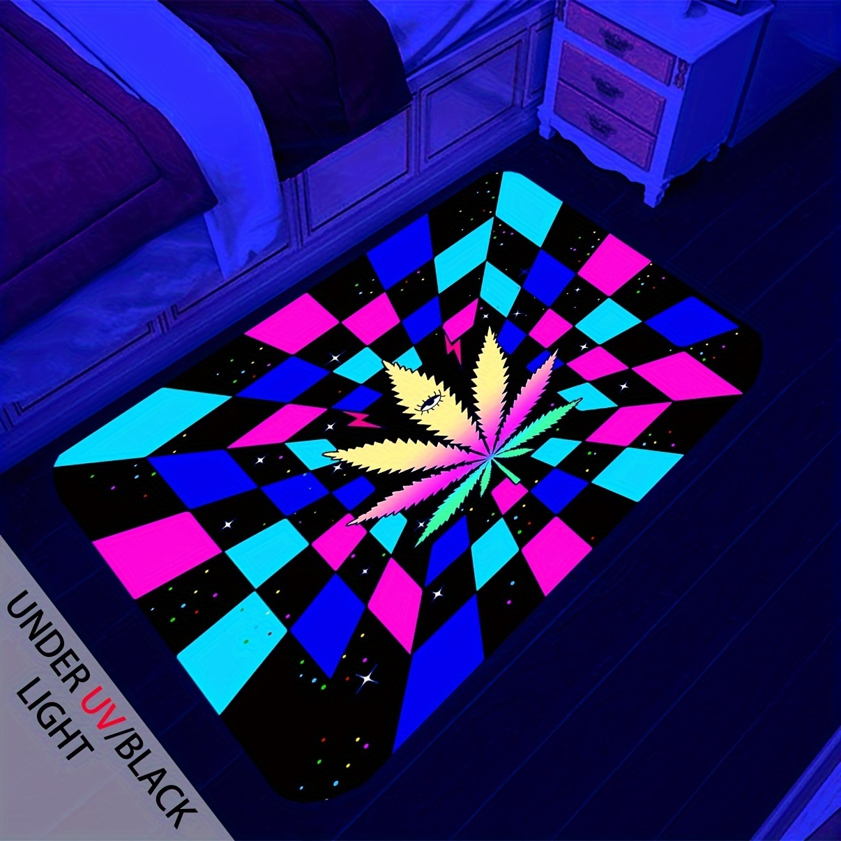 3d Lights Style Carpet Gaming Illusion Rug Gaming Bedroom Area Non