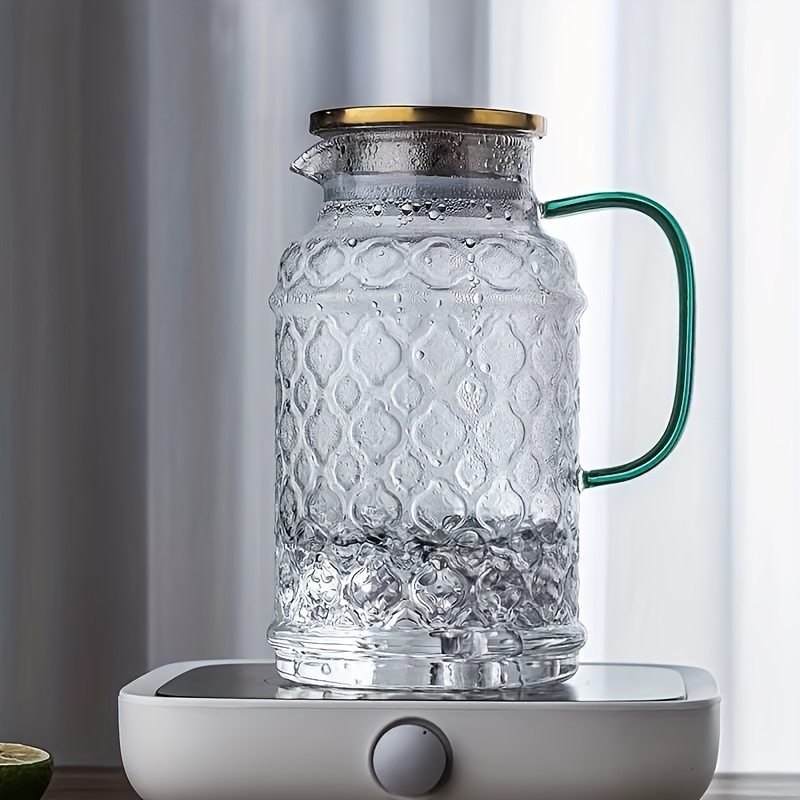 Heavy Duty Borosilicate Glass Pitcher With Lid Chinese - Temu