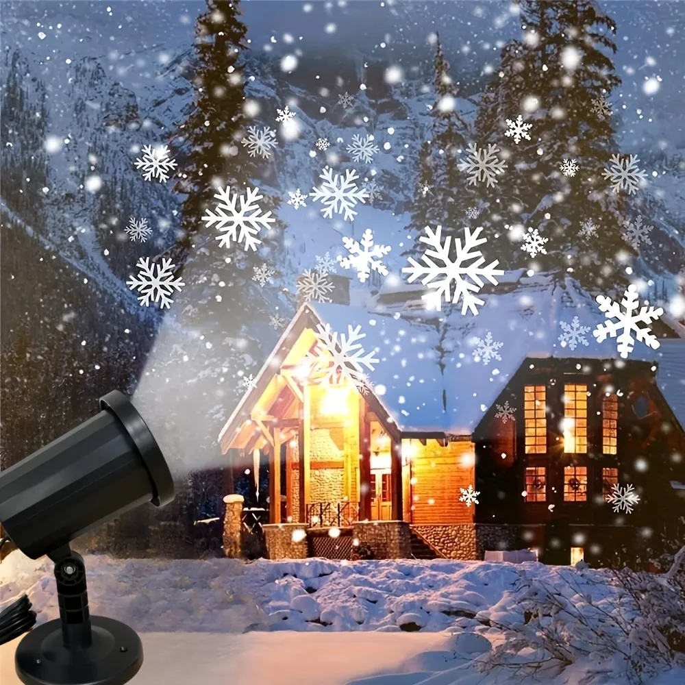 1pc クリスマス Led スノーフレークプロジェクターライト、屋外防水ランドスケープランプ、ハロウィンライティングホリデーライティングライト  ホーム・キッチン Temu Japan
