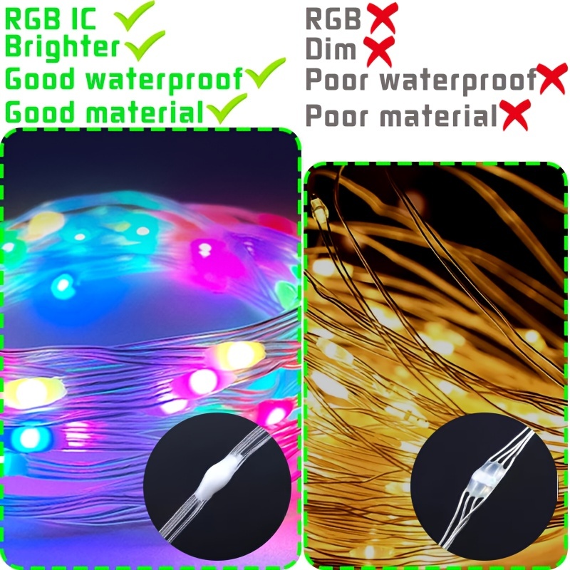 RGB IC Fairy Light Indoor LED String Lights for Home Outdoor