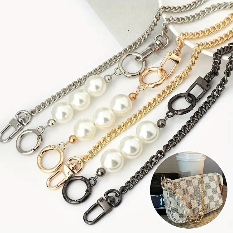 Pearl Shoulder Strap Mini Bag Chain: Add A Touch Of Elegance - Temu