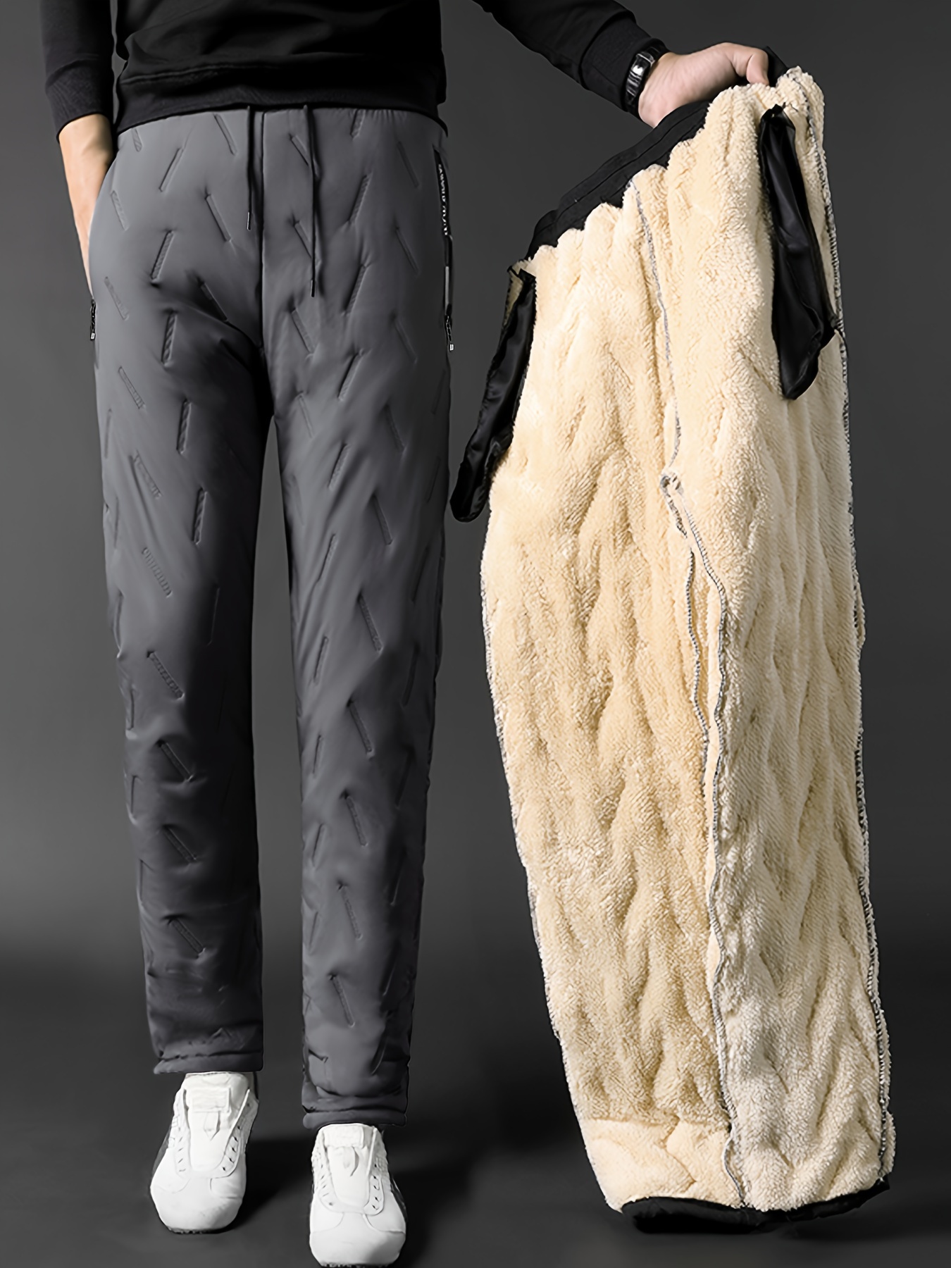 Women Padded Quilted Trousers Puffer Pants Thick Sweatpants Warm