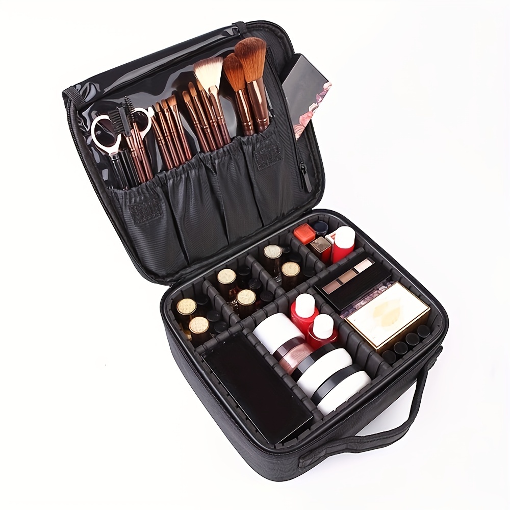 Comprar Maquillaje profesional Pinceles Herramientas Maleta Organizador de  cosméticos Estuche Bolsa de almacenamiento de viaje CÓDIGO