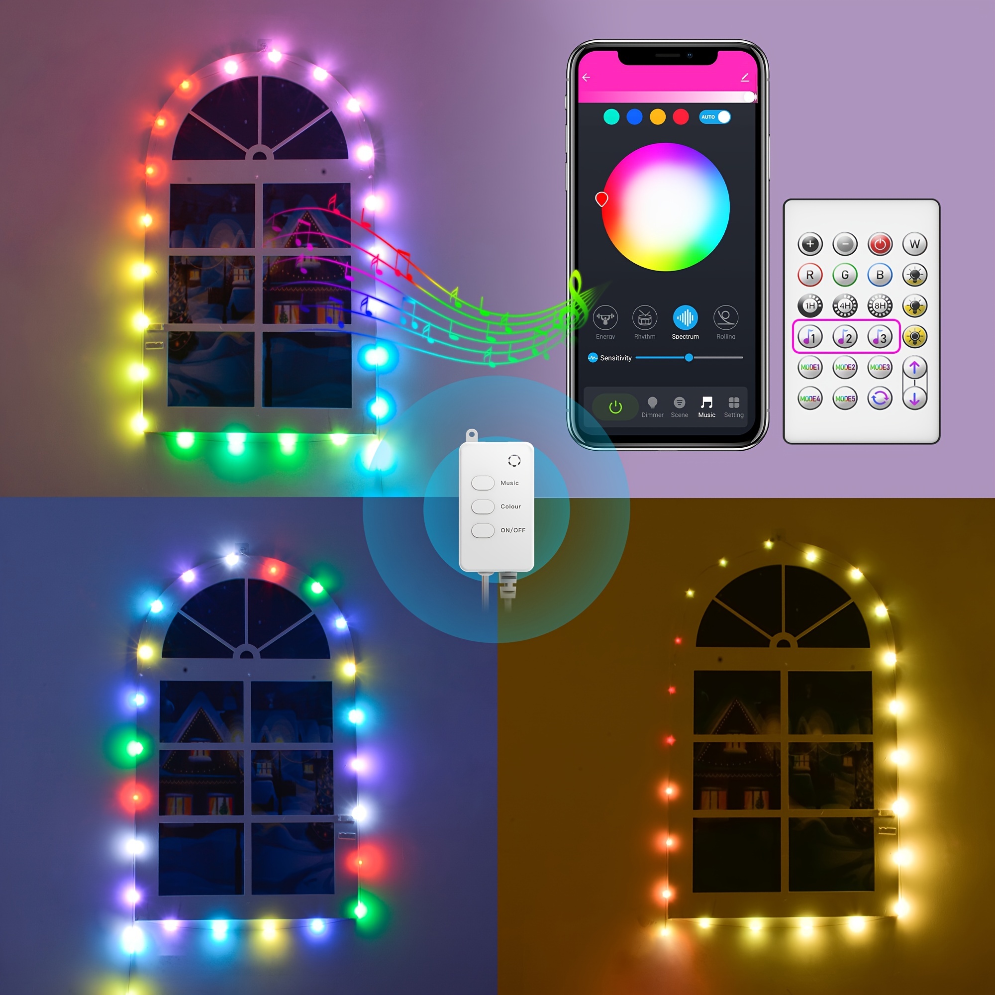 Dreamcolor Smart Fairy Lights Wifi 132leds Christmas String - Temu