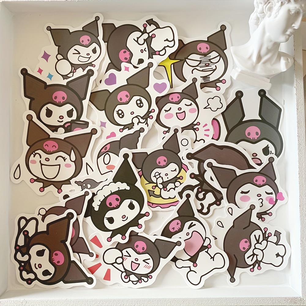 10/50PCS Black and White Cute Sanrio Stickers Kuromi Hello Kitty Stickers  Cartoon Anime Decal for Laptop Scrapbook Phone Kid Toy - AliExpress