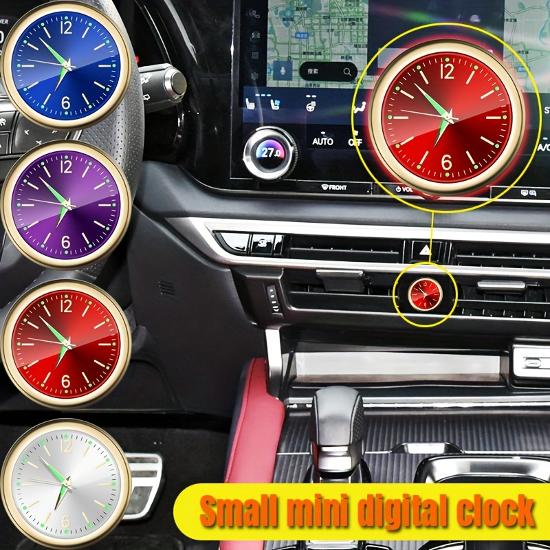 Horloge De Voiture Automobiles Interne Stick-On Mini Montre