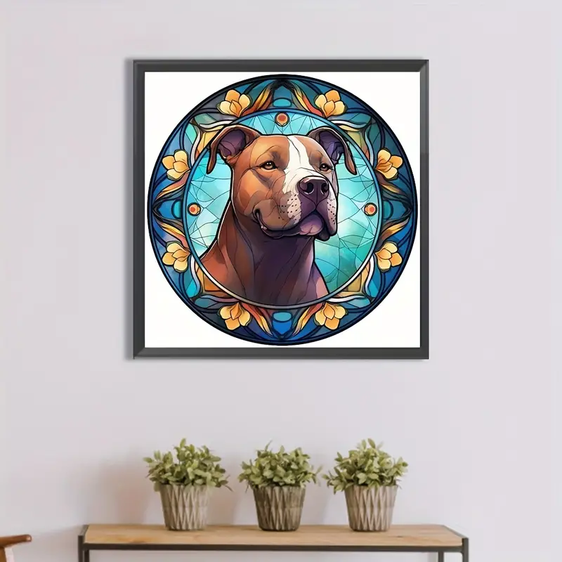 Dog Diamond Painting 5d Puppy Pug Portraits Diy Rhinestones - Temu
