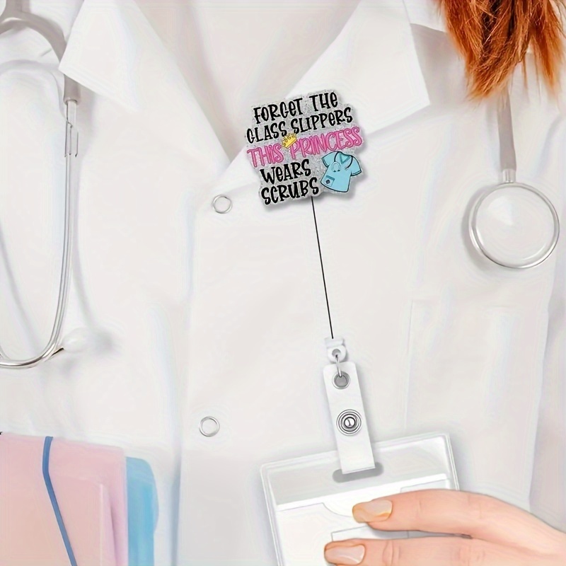  Plifal Carretes de insignia de enfermera titular retráctil con  clip de identificación de enfermería tarjeta de identificación  fisioterapeuta médico estudiante médico ZJK0926-11 : Productos de Oficina