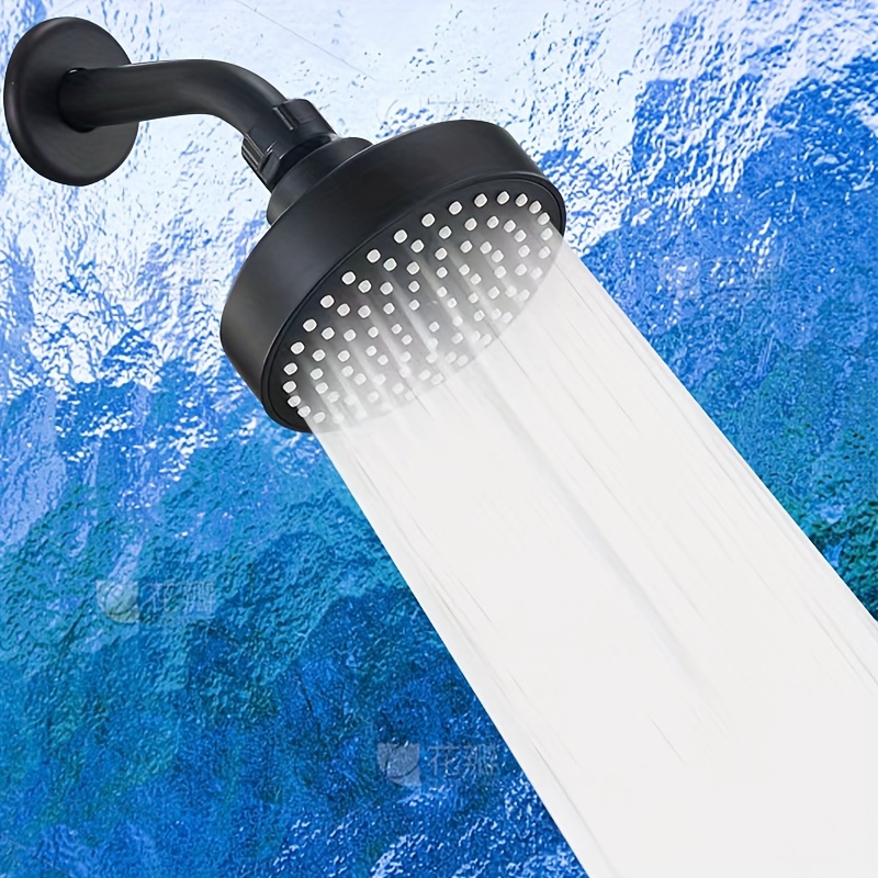 

1pc High Pressure Shower Head, Powerful Deluxe Bathroom Showerhead With Strong Spray Stream And Small Silicone Nozzles, Universal Fit Works With High And Low Water Flow Showers, Bathroom Accessories