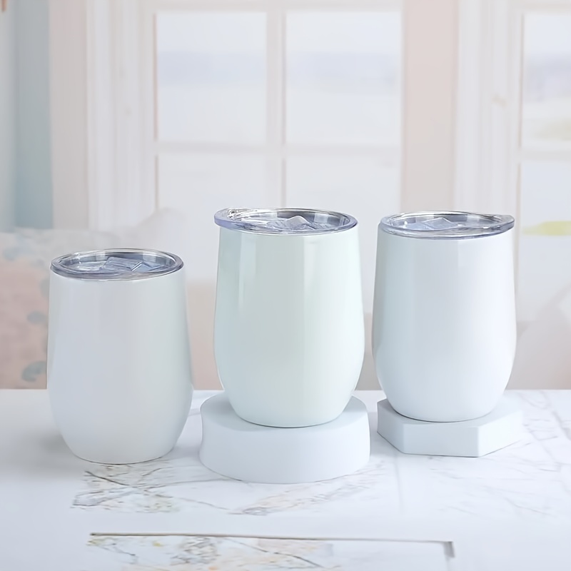 Sublimation Blanks Wine Tumbler Cups White 12OZ DIY Unique Christmas Gift
