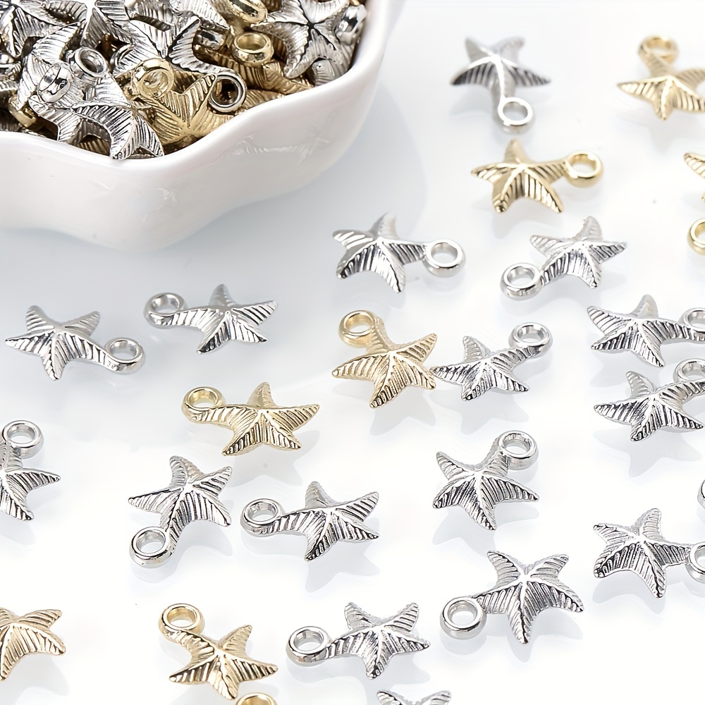 Plastics Bead Golden Silver Color Ccb Charms For - Temu