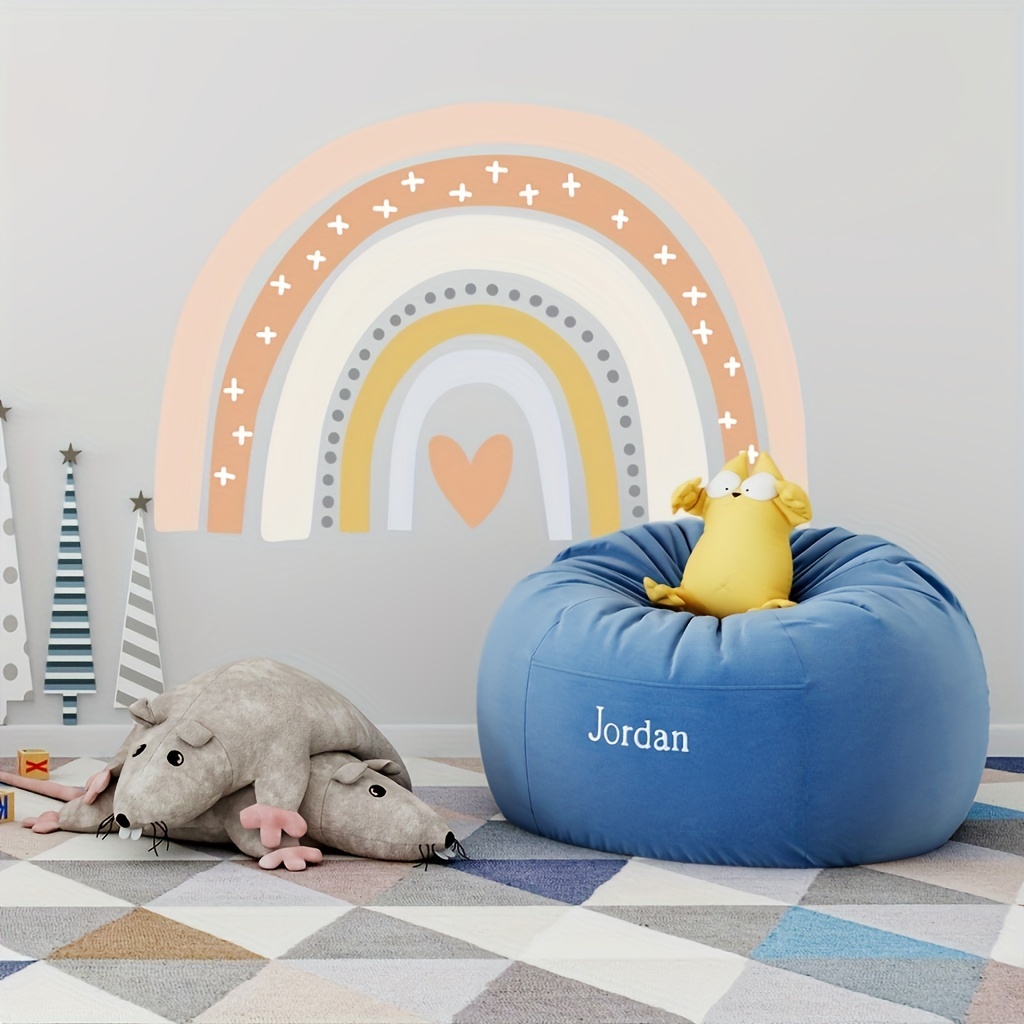 Rainbow Kids Room Wall Stickers, Self-Adhesive PVC Decoration