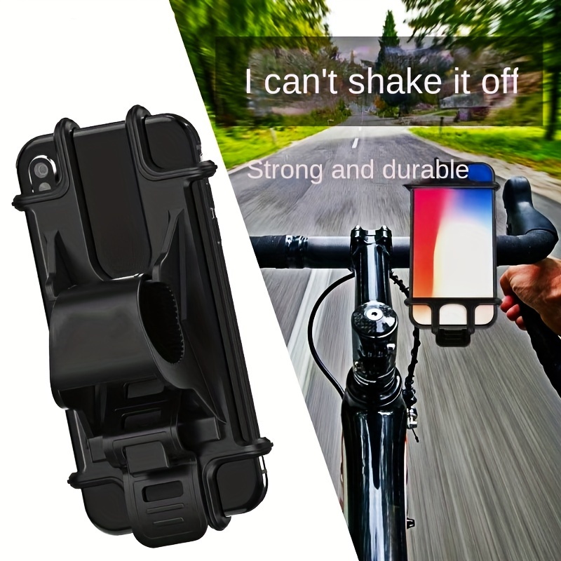 4Pcs Universal Phone Bicycle Motorcycle Holder Tether X Web Grip Silicone  Security Band Phone Mount Strap