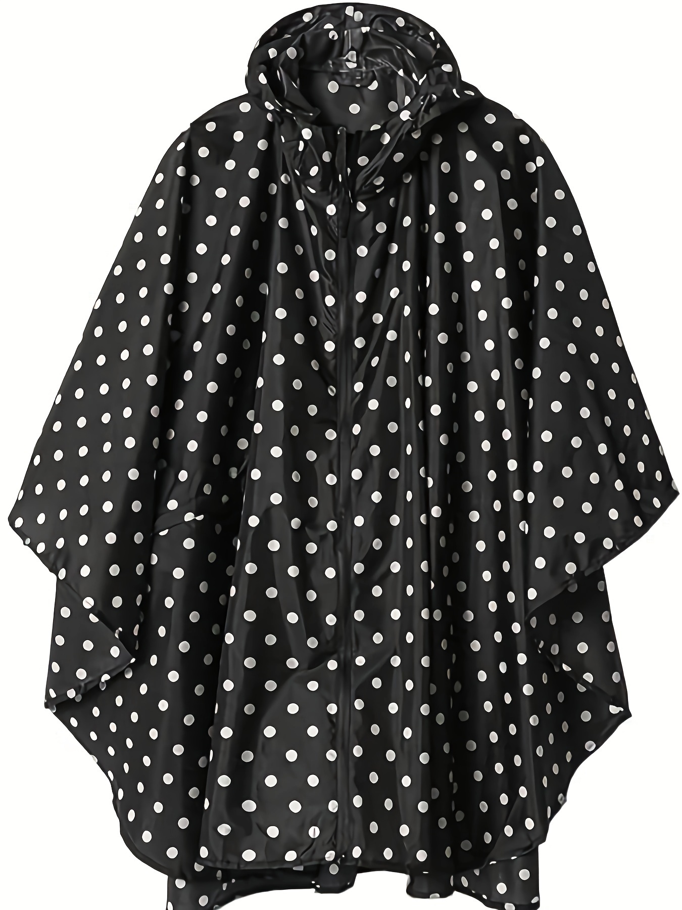 Poncho De Lluvia Reutilizable Negro De 1 Pieza, Abrigo Con Capucha  Impermeable Simple EVA Para Mujer