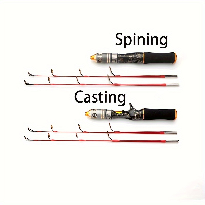 Ice Fishing Rod Spinning Rod Casting Rod Short Portable Plug - Temu
