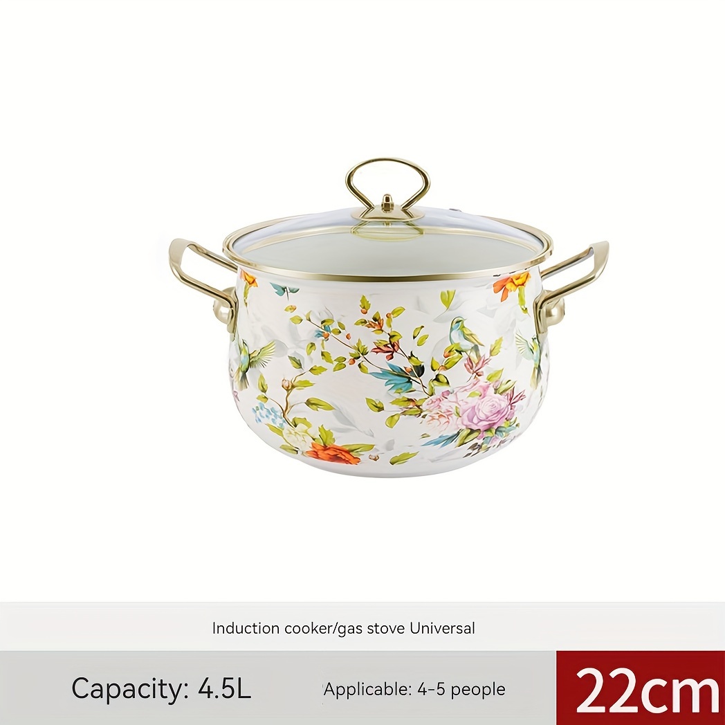 premium enamel soup pot with dual handles high temperature resistant large capacity for   boiling versatile for gas or     home and restaurant kitchens details 15