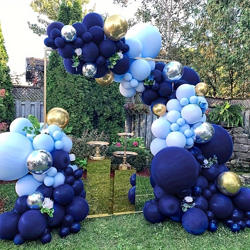 145pcs Royal Blue and Gold Balloons, Graduation Decorations Class of 2023 Navy B