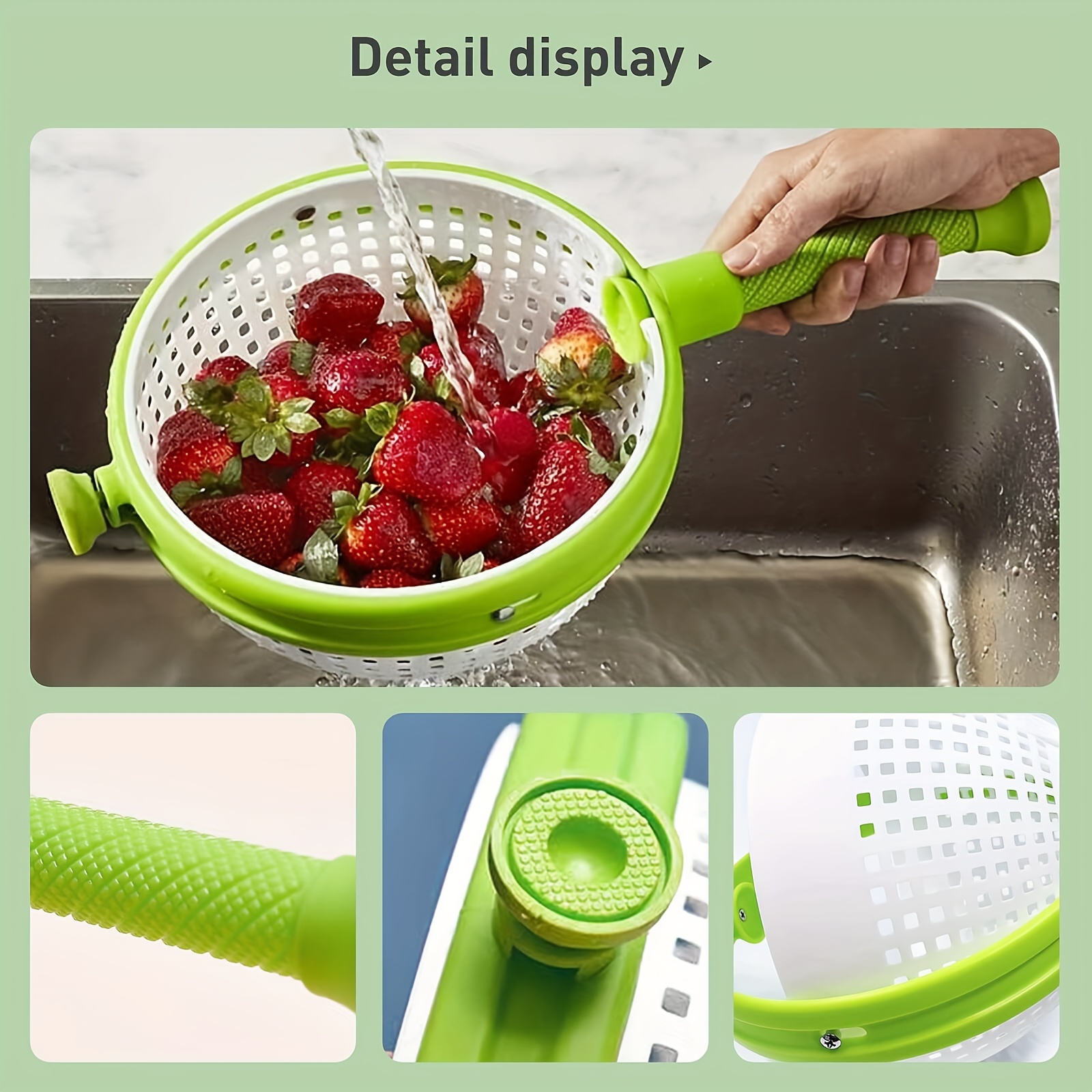 Salad Spinner Fruit Salad Rotator Kitchen Vegetable Washing - Temu