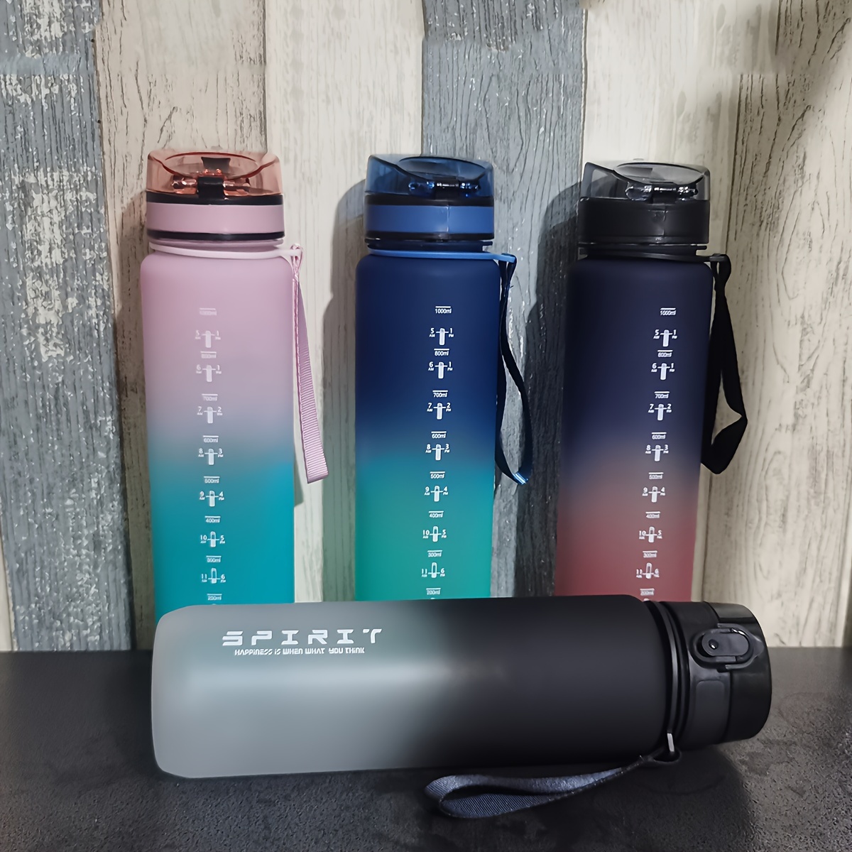 

Plastic Water Bottle, Leak Proof Portable Water Bottle, Suitable For Outdoor Sports, Fitness And Travel 500ml/650ml/1000ml (16.91oz/21.98oz/33.81oz0