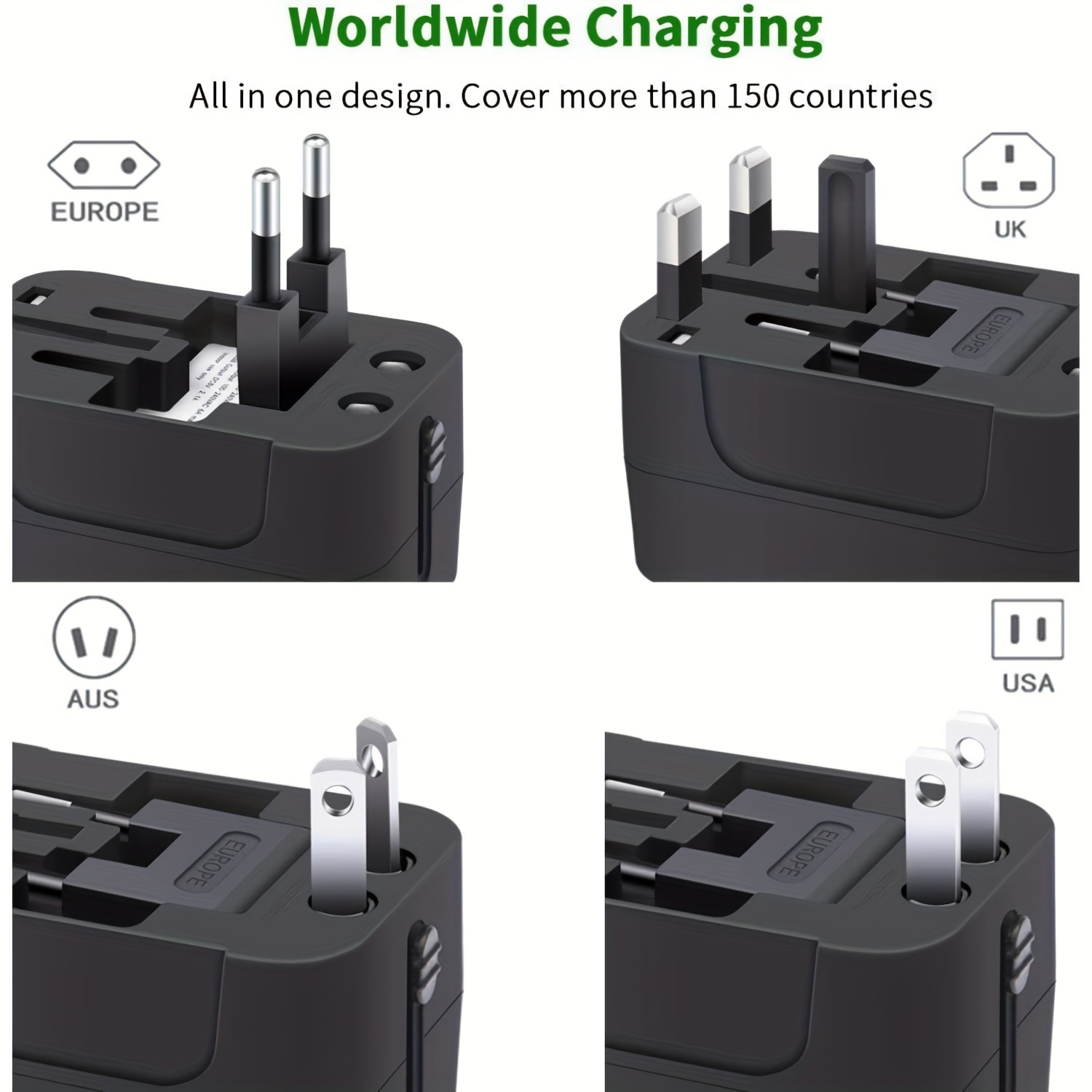 Universal AU UK US To EU Plug Adapter Converter USA Australian To Euro  European AC Travel Adapter Power Socket Electric Outlet - Price history &  Review