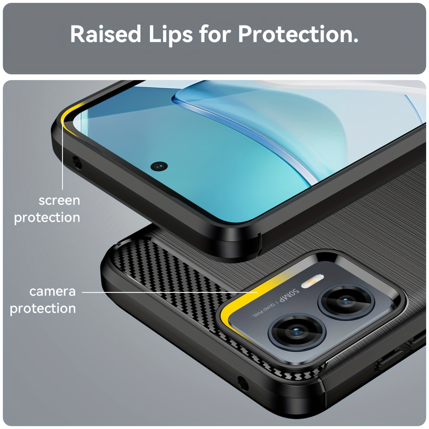 Funda para Moto G Power 5G 2023, Motorola G Power 2023 con protector de  pantalla, a prueba de golpes, transparente, delgada, suave, de silicona TPU