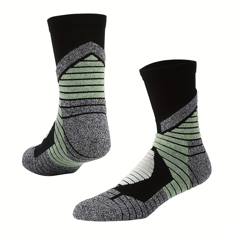 1pair Basketball Socks Mid Cuff Hiking Socks For Running
