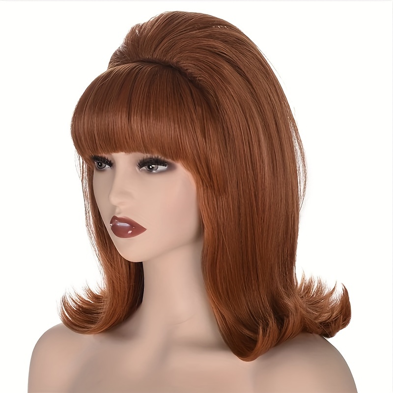 Pinup Retro Short Blonde Wig Big Bouffant 60s Beehive Wigs - Temu Australia