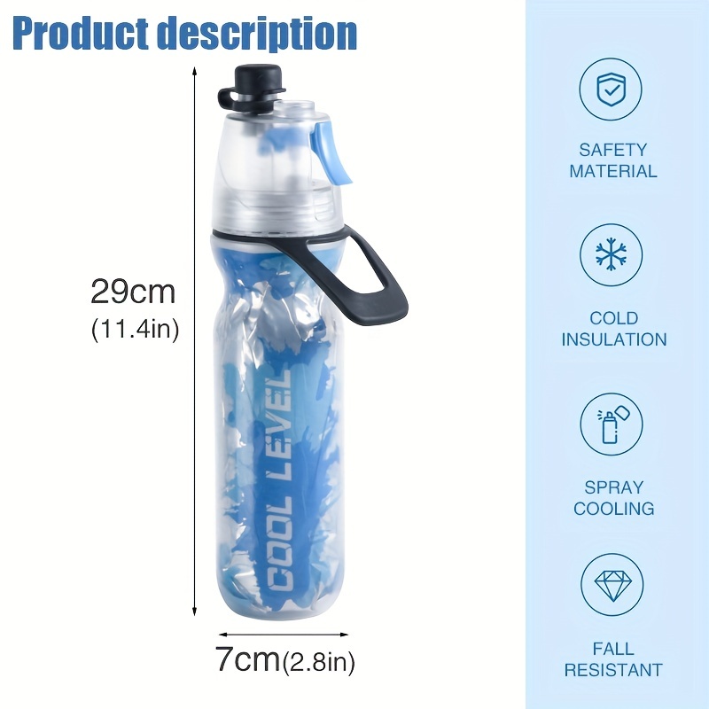 Creative Double layer Sports Spray Water Bottle Dual purpose - Temu