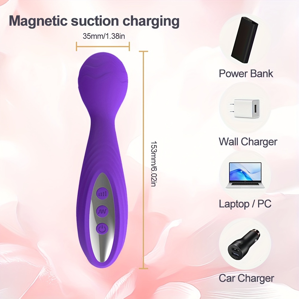 Electric Handheld Massager Cordless Rechargeable Wand Massager for Muscle,  Back, Neck, Shoulder, Full Body Pain Relief