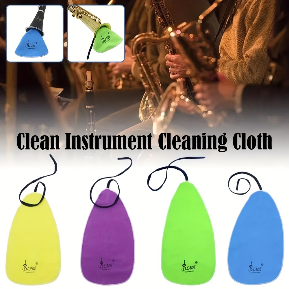 Chiffon de nettoyage pour tube intérieur - Convient pour clarinette Piccolo  flûte sax sax (bleu)