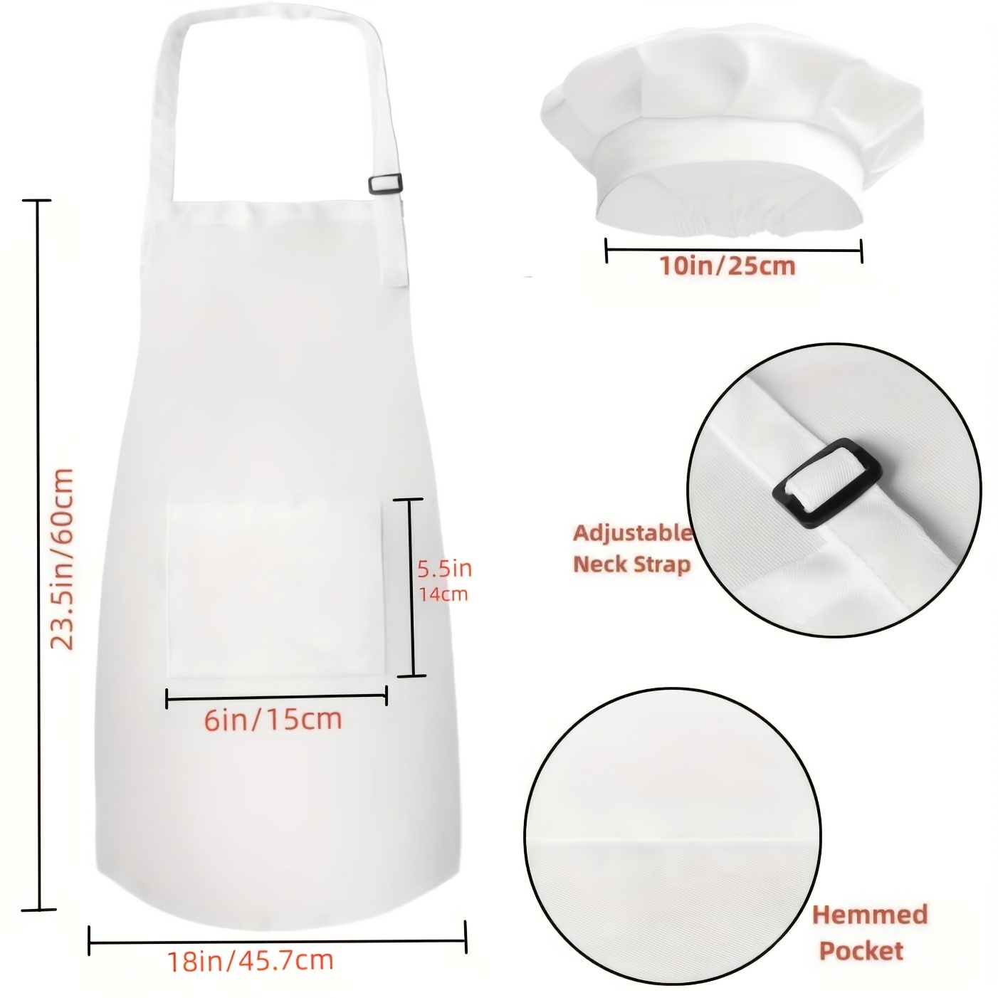 Christmas Apron for Men with Adjustable Neck, 3 Front Pockets Gift