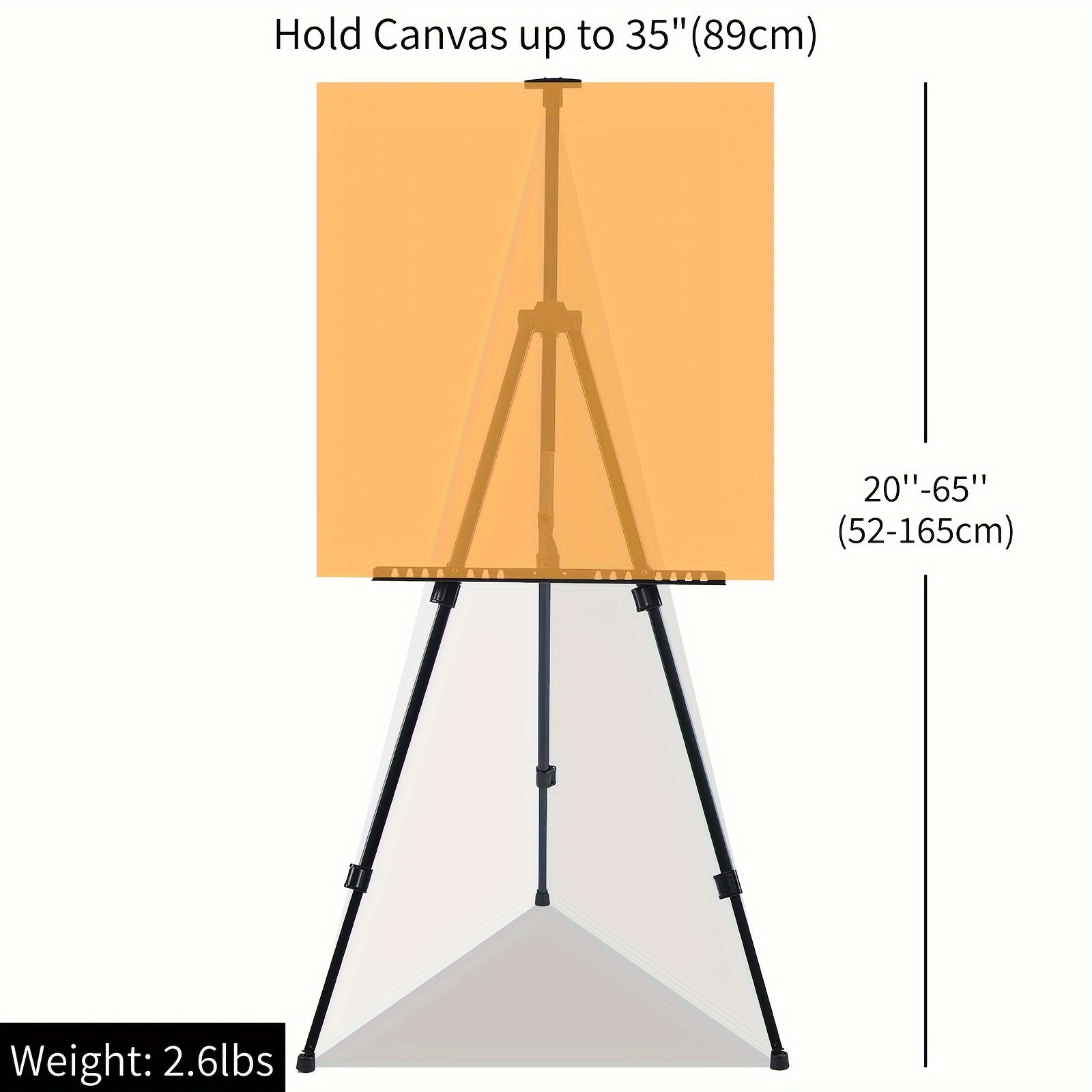 Tall Folding Easel Stand For Display Aluminum Metal Tripod - Temu